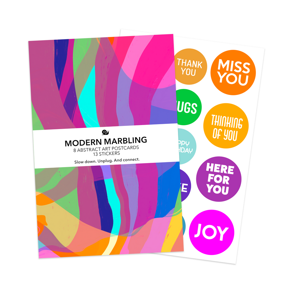 Modern Marbling Postcard Pack