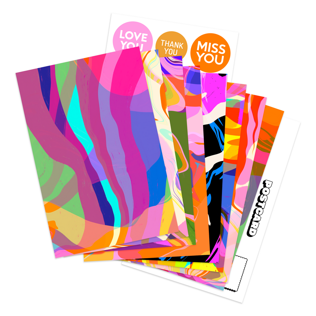 Modern Marbling Postcard Pack