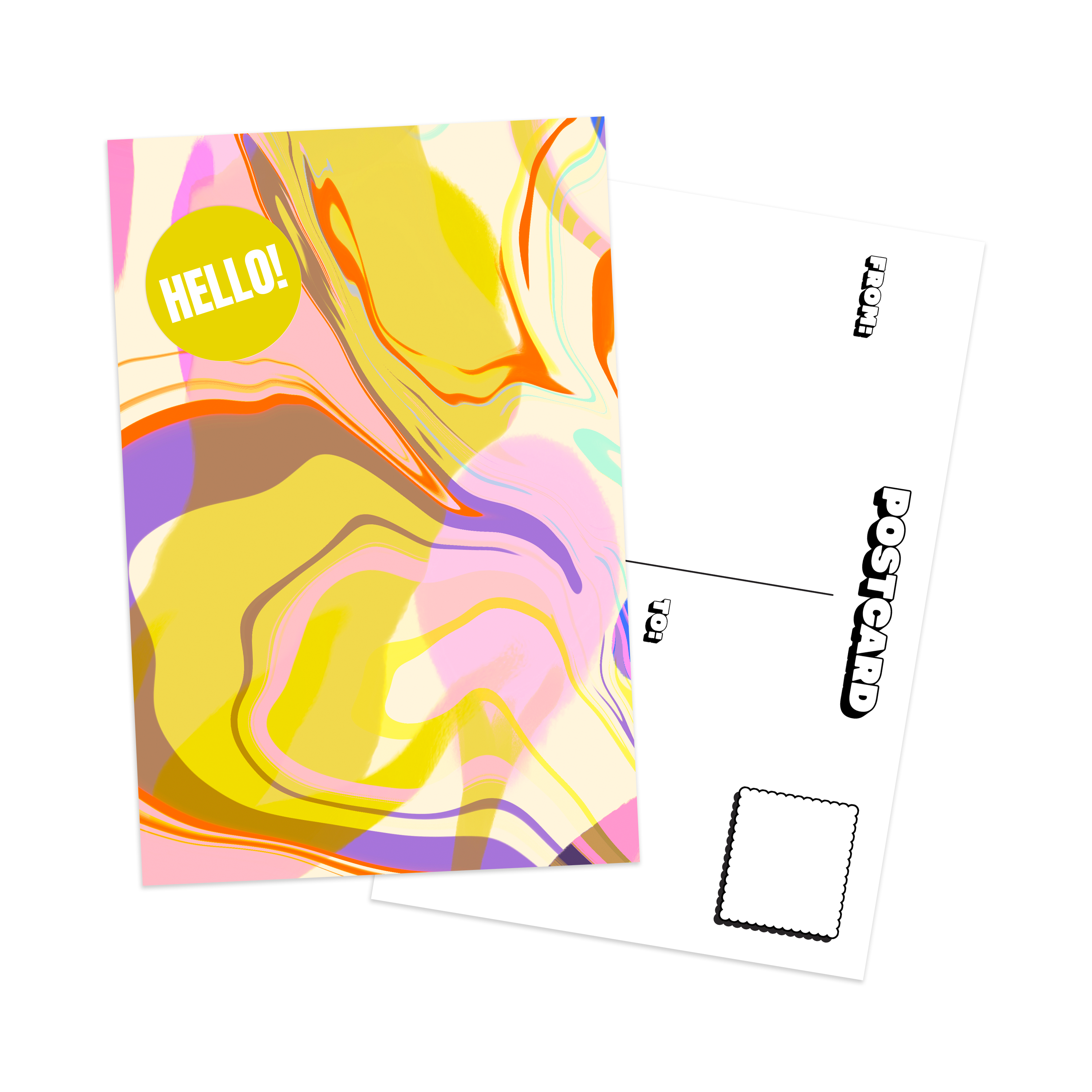 Modern Marbling Postcard Pack