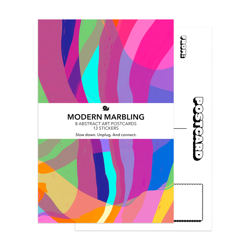 Modern Marbling Postcard Pack