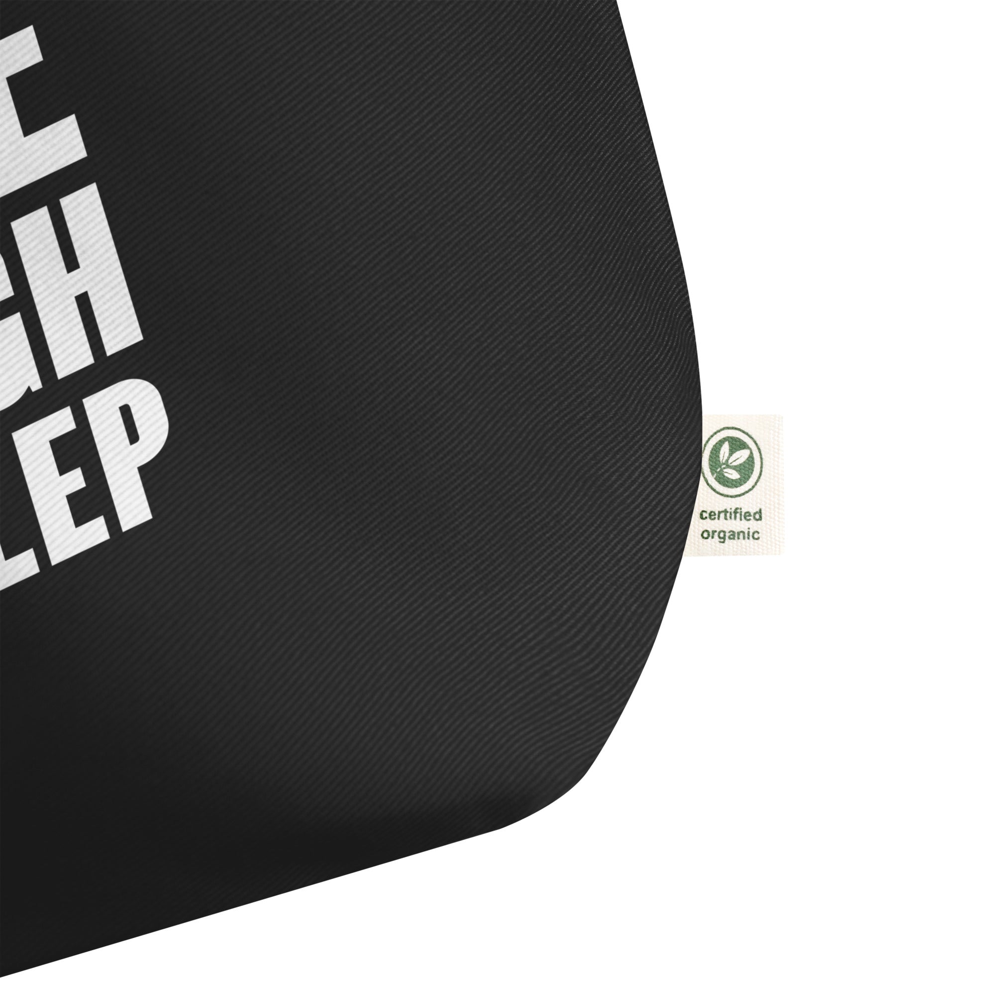 Live Laugh Schlep Organic Cotton Black Tote Bag