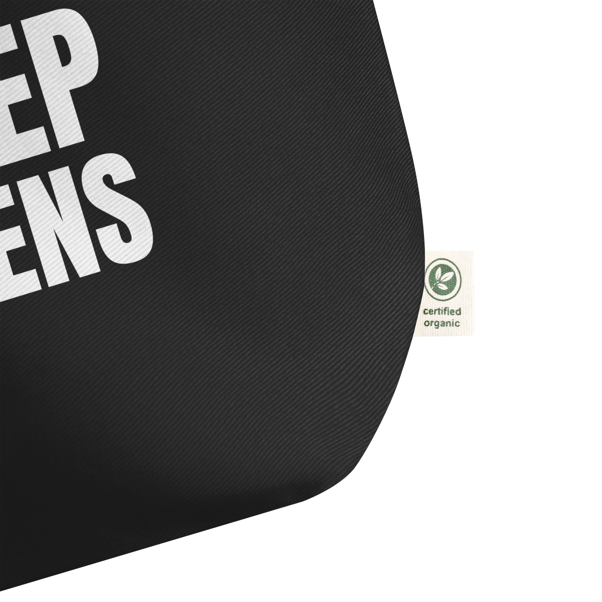 Schlep Happens Organic Cotton Black Tote Bag