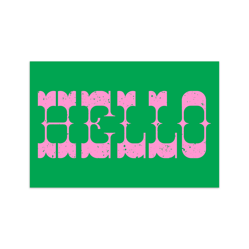 8 Say Hi Postcards & Monster Stickers